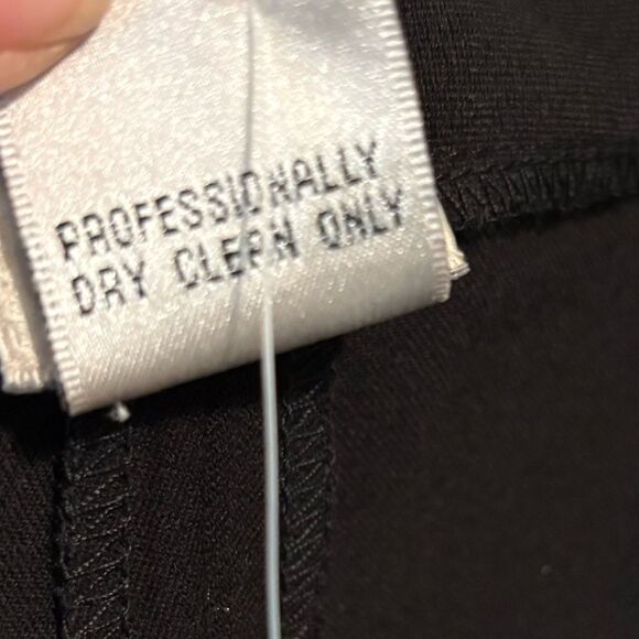 Vintage 90's Y2K Cache Black White Lace Trim Side Slit Dress Pants Size 4 NEW - Picture 9 of 9